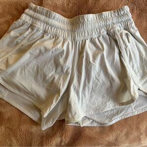 Lululemon White Tracker Shorts Size 6